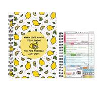 Fabulous Planning Calorie Counting Compatible Food Diet Diary Log Journal Weight Loss Wellness 3 Month Duration With Stickers 2024 (When Life Gives You Lemons.., 3 Months)