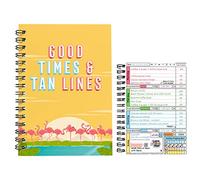 Fabulous Planning Calorie Counting Compatible Food Diet Diary Log Journal Weight Loss Wellness 3 Month Duration With Stickers 2022 (Good Times Tan Lines, 3 Months)