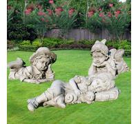 Fabulous Set Of Three Children Garden Ornament