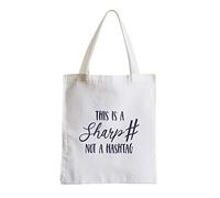 Fabulous Sharp Not a Hashtag Music Musician Instrument Large Beach Shopping Bag