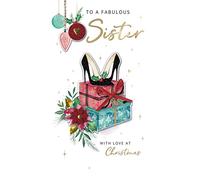 Fabulous Sister Heels Embellished Christmas Card Hand-Finished Champagne Cards XCDC399