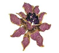 Fabulous Super Large Crystal Rhinestone Purple Orchid Brooch Statement Flower Accessory, Large, Crystal, crystal