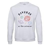 Fabulous Sweatshirt for Men Diverse as the Universe LGBTQ+ Gay Lesbian White