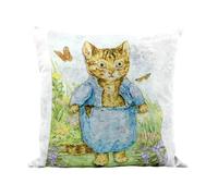 Fabulous Tom Kitten Tom Kitten Tom Kitten Beatrice Potter Child's Illustration Cushion 40 x 40 cm Leather Feel with Cover and Cushion Included White