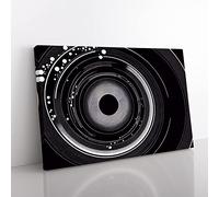 Fabulous Vinyl Record Art Abstract Canvas Wall Art Print Ready to Hang, Framed Picture for Living Room Bedroom Home Office Décor, 76x50 cm (30x20 Inch)