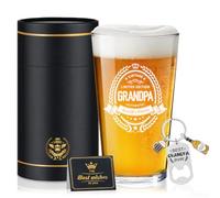 Fabuloustrim Grandad Birthday Beer Glass Gift, Present for Grandpa, Father’s Day and Christmas Pint Glass, Retirement Present for Men, Grandpa Celebration Idea, Birthday Gifts for Him