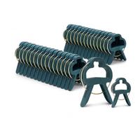 Fabulouz Tomato Plant Support Clips for Climbing Plants, 60 Pack, Green | Adjustable design, helps hold vines and vegetables, use with garden canes, stakes, trellis or netting, indoors and outdoors