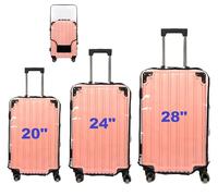 FABULWAY Clear PVC Suitcase Cover Protectors Transparent Luggage Covers Waterproof Wheeled Suitcase Dust Cover Dustproof Travel Luggage Sleeve Protector, 3PCS (Thickened), 24 inches, Luggage Cover