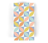Fabuplates 24ct Retro Geometric Paper Guest Napkins - Premium Disposable Hand Towels for Powder Room, Guest Bath, Mid-Century Modern Decor, Parties - Soft, Stylish & Durable