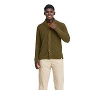 Faburecoa Men's Polyana Cashmere Waffle Cardigan Jacket Ribbed Knit with Long Sleeve, Martini, Large
