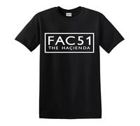 FAC - 51 Men's T-Shirt Rave Factory Records Dance Music Joy Happy Mondays Rose(Black,XL)