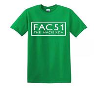 FAC - 51 Men's T-Shirt Rave Factory Records Dance Music Joy Happy Mondays Rose(Irish Green,3XL)