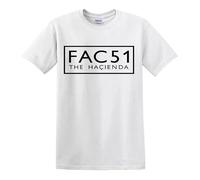 FAC - 51 Men's T-Shirt Rave Factory Records Dance Music Joy Happy Mondays Rose(White,L)