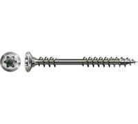 Facade Screw, 4.5 x 43 mm, Pack of 200, Fixing Thread, Raised Countersunk Head, T-Star plus T20, 4CUT, Rustproof Stainless Steel A2-25470004504322