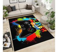 FACADUP Area Rug 120x170cm Kids Rugs Colorful Graffiti Game Handle Rug, Interest Game Players Rug, Soft Machine Washable Rugs for Teen Boys Girls Kids Room Non - Slip Home Decor