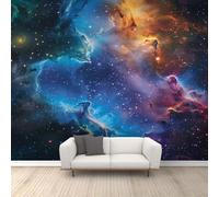 FACADUP Galaxy Backdrop Murals, Dreamy Outer Space Wall Mural Wallpaper, Galactic Star Cloud Wallpaper for Living Room Bedroom Decor 350x256cm Fantasy Background Wall Decorative (Not Self-Adhesive)