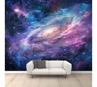 FACADUP Galaxy Backdrop Murals, Galactic Starry Sky Wall Mural Wallpaper, Astronomy Fantasy Wallpaper for Living Room Bedroom Decor 350x256cm Fantasy Background Wall Decorative (Not Self-Adhesive)