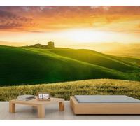 FACADUP Mountain Murals, Northern Ireland Rural Morning Sunrise View Wallpaper for Living Room Bedroom 500x300cm Home TV Sofa Background Wall Decor (Not Self-Adhesive)