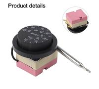 FACAIIO 0-120°C Built-in Thermostat Temperature Controller with Adjustable Knob and 1m Sensor for Air Conditioning and Ventilation Systems, Metal PVC Housing