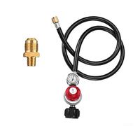 FACAIIO 0-30 PSI Propane Gas Bottle Regulator with Built in Pressure Gauge Fits with POL connection Patio Gas BBQ Regulator Kit