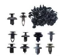 FACAIIO 100pcs Mixed Plastic Car Bumper Fastener Screw Rivet Clips Set, 10 Sizes Black Moulding Trim Retainers for Auto Exterior Repair