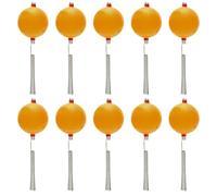 FACAIIO 10pc Ice Fishing Attractor Jig with Rattle, 12cm 12.2g Tough ABS+Steel Winter Outdoor Fishing Lure for Catfish, Yellow/Green+Red