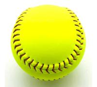 FACAIIO 12-Inch Softball for Training, Official Size Weight 188g with PVC Cover and Cork Core, Optic Yellow Unmarked Practice Ball