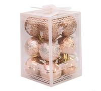 FACAIIO 12PCS Christmas Ball Hanging Ornaments, Christmas Tree Decoraion Baubles for Xmas Holiday Party Home Holiday Decorations(Wine red)