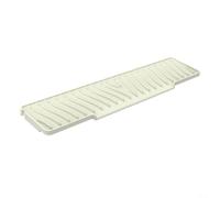 FACAIIO 17.7 Inch Sloped Silicone Sink Mat, Kitchen Faucet for splash Guard and Countertop Protector, Quick Drainage Drying Pad for Sinks, Black(Beige)