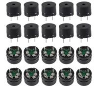 FACAIIO 20-Pack Passive Piezo Buzzer 12x8.5mm 42Ω 5-12V 90dB Electronic Alarm Kit for DIY Projects, Toys, Home Appliances Industrial Sensors