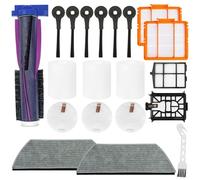 FACAIIO 20-pack Replacement Parts Kit For Shark AI Robot Vacuum Cleaner AV2501S AV2800ZE RV2800 Series Replacement Parts Kit, HEPA Filter, Roller Brush, Side Brush, Mop Pad