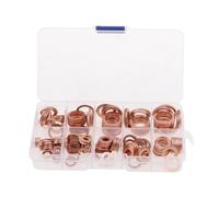 FACAIIO 200PCS M5-14 Purple Copper Flat Washers Gasket Set, 9 Sizes in Storage Box, Automotive, Industrial and Appliances