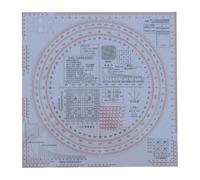 FACAIIO 2025 Type Density Calculator Map Measuring Ruler with Detachable Design for Terrain and Comprehensive Map Recognition, Transparent for Plastic, 23cm x 23cm