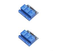 FACAIIO 3-Channel DC 5V Relay Module with Optocoupler Isolation, 7A 250V AC Control Board Compatible with 3.3V 5V Signals, Compact 63x42mm for Electronics Projects (2 Pack)(5V)