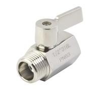 FACAIIO 304 Stainless Steel G1/2 Quick Control Shut-Off Valve with 1/4 Turn Handle, Compatible with Standard Shower Head Connections for Bathroom, Kitchen, RV and Motorhome Water Flow Adjustment