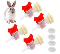 FACAIIO 4 Pcs for Rabbit Watering System Bucket Connector Kit with Barb Ball Valve and Mesh Filter for 5/16 Inch Hose