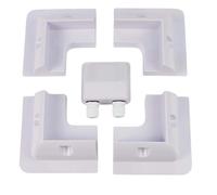 FACAIIO 5-Piece Solar Panel for Mounting Bracket for RVs, Boats and Caravans, No-Drill Installation, UV Resistant ABS, White/Black