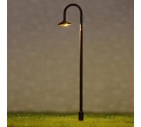 FACAIIO 5pcs OO/HO Scale LED Street Light Model Railway Path Lamp Posts with Resistors, 75mm Painted Layout Lighting Accessories