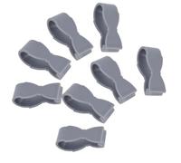 FACAIIO 8 Pack Towel Clips for Kitchen, Oven, Bathroom - Reverse Tooth Design, High-Strength Plastic, Grey, Fits Dishwasher Stove Tops & Towel Racks