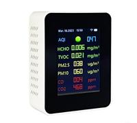 FACAIIO 9-in-1 WIFI Indoor Air Quality Monitor FOR TUYA Temperature Humidity Carbon Dioxide Detector PM2.5 PM10 AQI HCHO TVOC Tester Real-Time Data(white)
