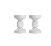 FACAIIO Adjustable Threaded Headboard Stopper Bed Support 2 Pack, Anti-Shake for Stabilizer for Beds Cabinets Sofas Walls, White Metal and Plastic
