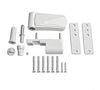 FACAIIO Aluminum Adjustable Door Flag Hinge, 3D Silent Bumper For Double Glazed Doors, Multi-Directional Alignment Silent Closing Hardware
