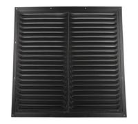FACAIIO Aluminum Vent Grille Cover for Exterior Wall Air Outlet, 100x100mm to 400x400mm, Black, with Fiber Mesh, Easy Install