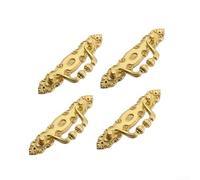 FACAIIO Antique Style Cabinet Handle Set 4PCS Vintage Drawer Rings with Timeless Design (Gold)
