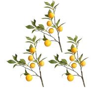 FACAIIO Artificial Fruit Branches 3PCS 60cm Faux Green Plants for Home Bedroom Living Room Table Centerpiece Vase Decoration