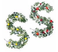 FACAIIO Artificial Fruit Vine 200cm Silk Rattan with Lifelike Lemon or Strawberry for Home Party and Wedding Decoration
