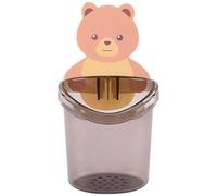 FACAIIO Bear Hugs Wall-Mounted Toothbrush Cup with Drainage, Bathroom Organizer Brushes and Small Accessories