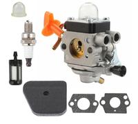 FACAIIO Carburettor Air Filter for FS90 KM110 KM90 KM130 C1Q-S131C 4-Takt-Trimmer, Includes Fuel & Ignition Parts, Alloy Material