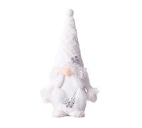 FACAIIO Christmas Gnome Doll with White Pointy Hat 11in Faceless Plush Scandinavian for ELF for Desktop or Table Decorations