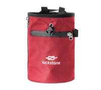 FACAIIO Climbing Chalk Bag with Anti-Leak Drawstring, 420D Oxford Magnesium Powder Pouch Rock Climbing Bouldering Weightlifting Gym, Adjustable Belt with Carabiner and Storage Pocket, Green(Red)